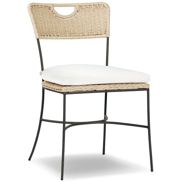 Honor Outdoor Dining Chaise, Arashi Salt, Lot de 2