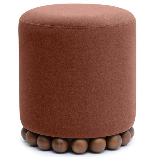 Dex Vegan Mohair Pouf, Bronze