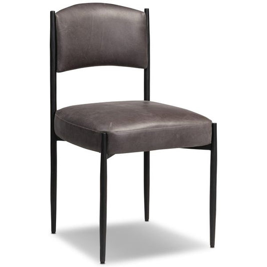 Bellaire Cuir Dining Chaise, Palermo Noir, Lot de 2