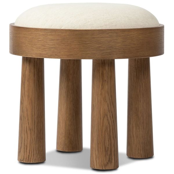 Louise Tabouret d'appoint, Blanc Neige Nomade