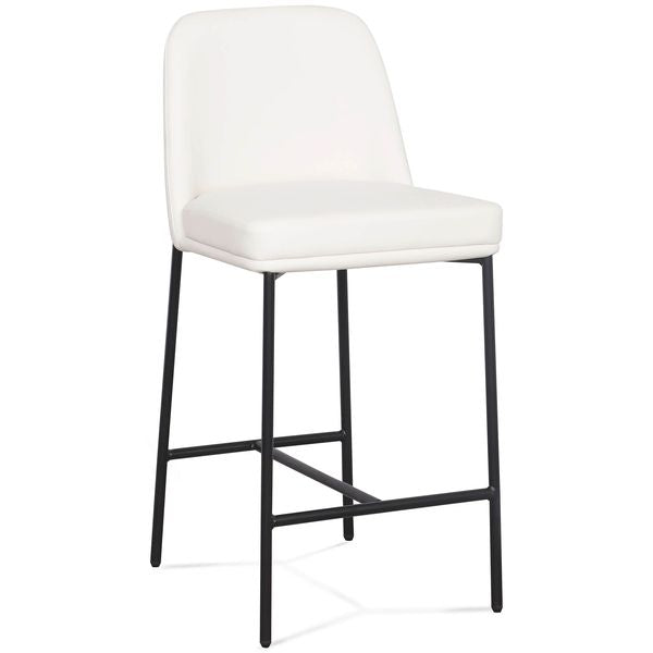 Sydney Vegan Cuir Tabouret de comptoir, Creme, Lot de 2