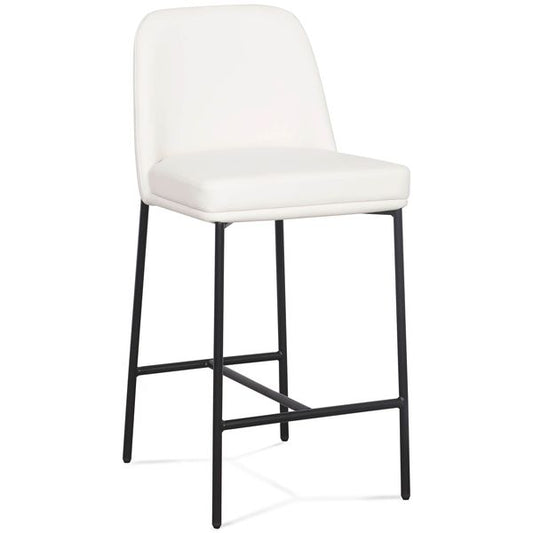 Sydney Vegan Cuir Tabouret de comptoir, Creme, Lot de 2