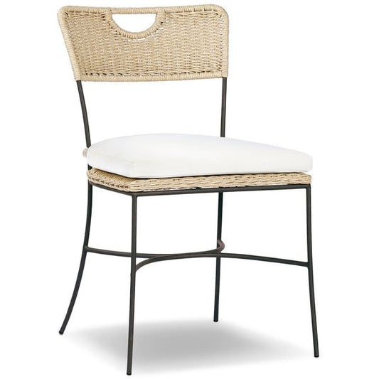 Honor Outdoor Dining Chaise, Arashi Salt, Lot de 2